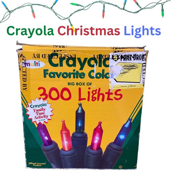 Crayola Holiday Vintage Crayola Favorite Colors Christmas Lights
